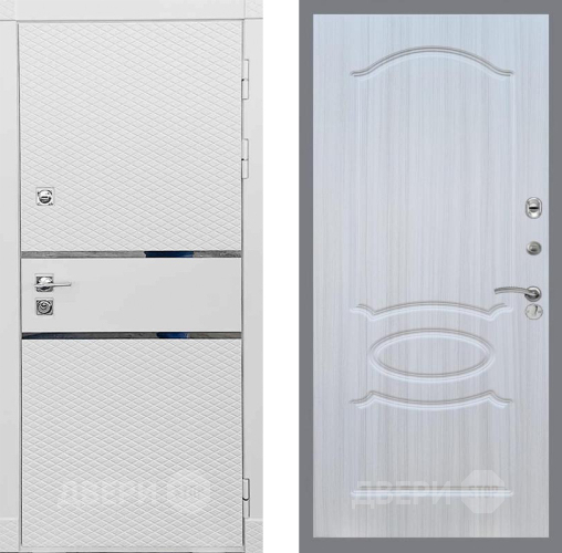 Входная металлическая Дверь Рекс (REX) 15 Силк Сноу FL-128 Сандал белый в Орехово-Зуево