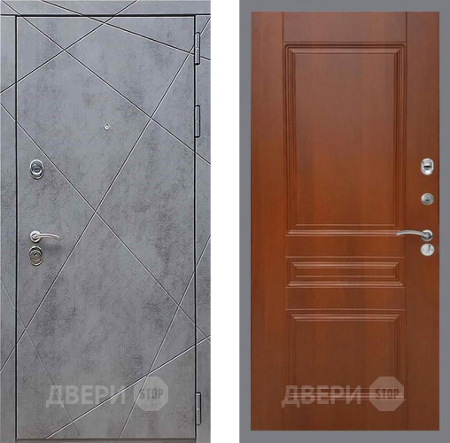 Входная металлическая Дверь Рекс (REX) 13 Бетон Темный FL-243 Итальянский орех в Орехово-Зуево