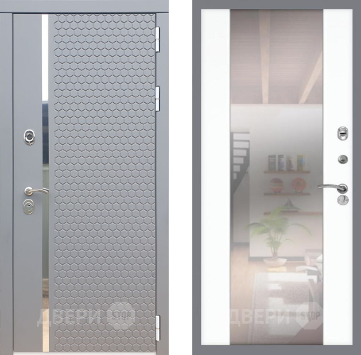 Дверь Рекс (REX) 24 СБ-16 Зеркало Силк Сноу в Орехово-Зуево