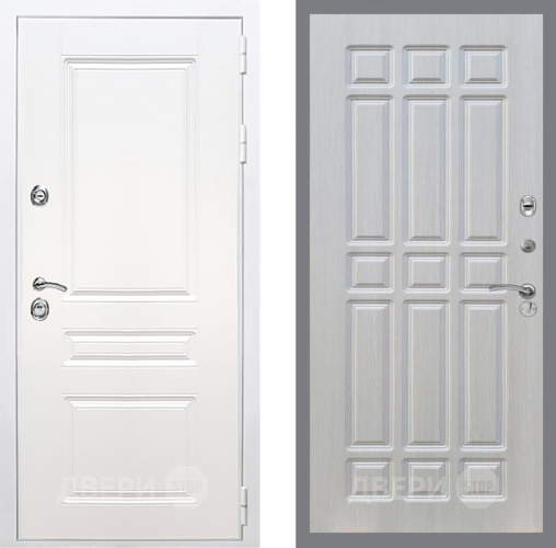 Входная металлическая Дверь Рекс (REX) Премиум-н Силк Сноу FL-33 Лиственница беж в Орехово-Зуево