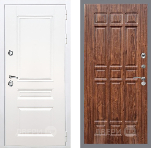 Дверь Рекс (REX) Премиум-н Силк Сноу FL-33 орех тисненый в Орехово-Зуево