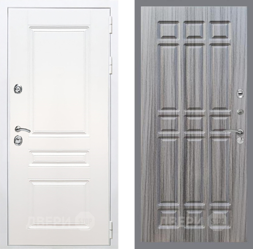 Входная металлическая Дверь Рекс (REX) Премиум-н Силк Сноу FL-33 Сандал грей в Орехово-Зуево