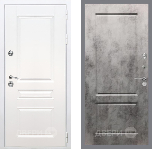 Дверь Рекс (REX) Премиум-н Силк Сноу FL-117 Бетон темный в Орехово-Зуево