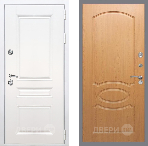 Дверь Рекс (REX) Премиум-н Силк Сноу FL-128 Дуб в Орехово-Зуево