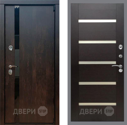 Входная металлическая Дверь Рекс (REX) 26 СБ-14 стекло белое венге поперечный в Орехово-Зуево