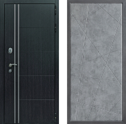 Дверь Дверной континент Теплолюкс Дизайн ФЛ-655 Бетон серый