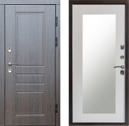 Дверь Престиж TERMO с терморазрывом Классика Зеркало пастораль Лиственница белая