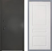 Дверь Заводские двери Эталон 3к антик серебро Стокгольм Белый софт